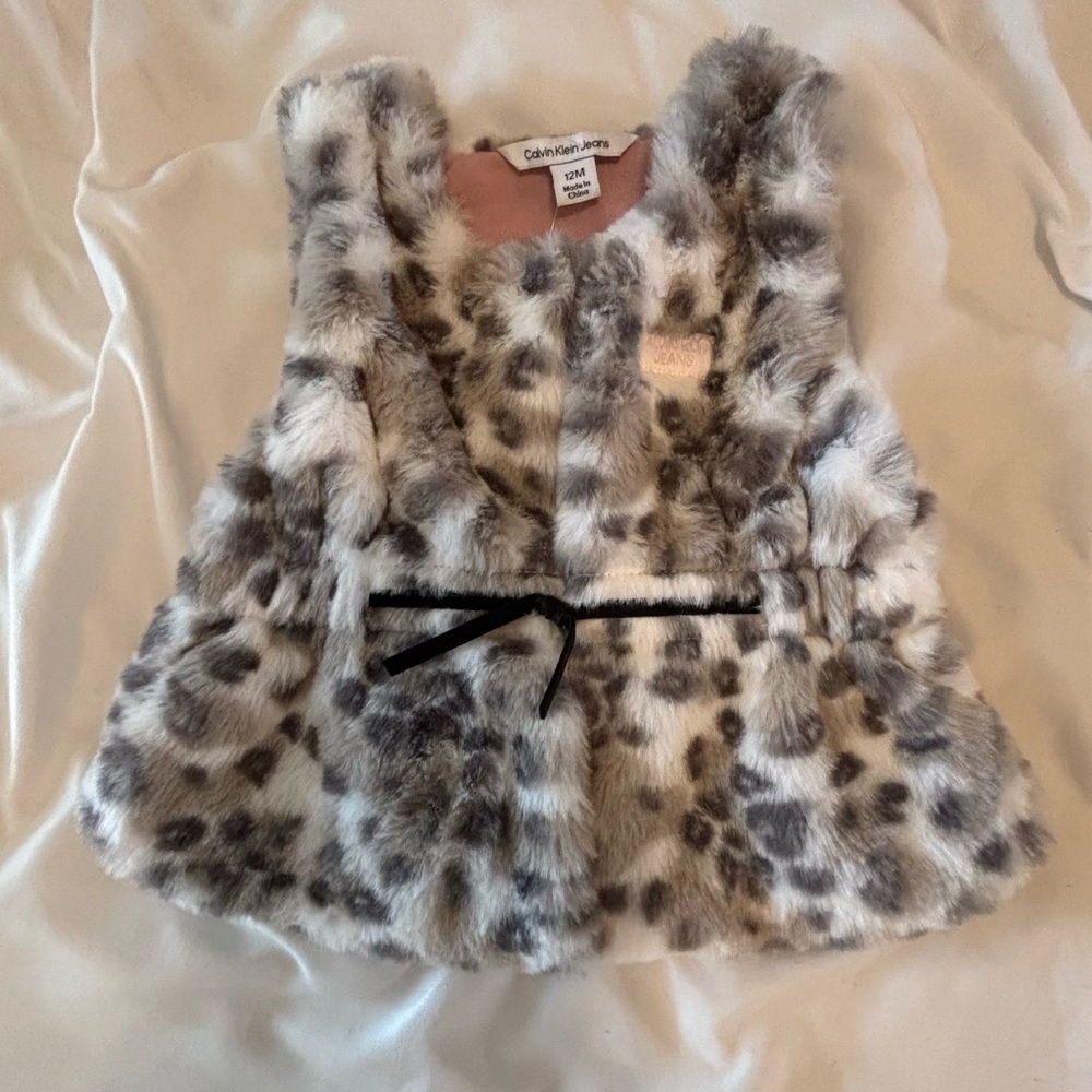 Enchanting Baby Lux Faux Fur Vest NWT